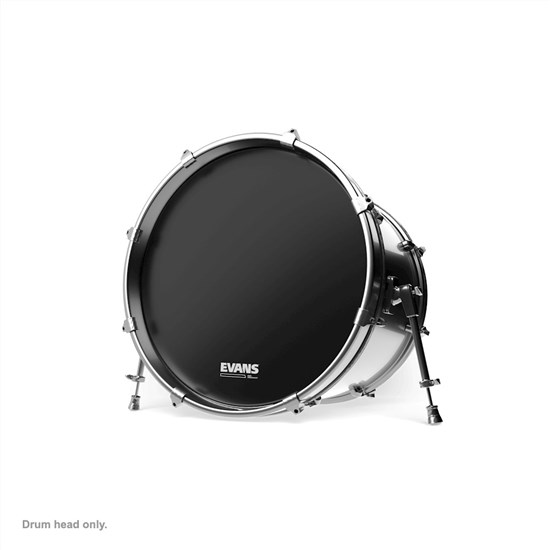 Evans EQ3 Resonant Black Bass Drum Head 20 Inch No Port