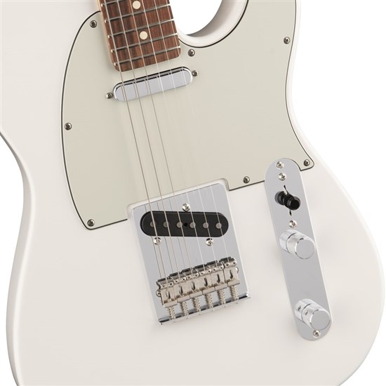 fender player telecaster polar white pau ferro