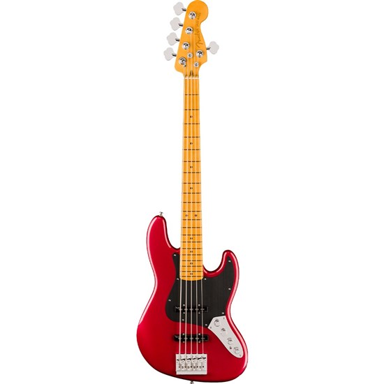 Fender American Ultra II Jazz Bass V Maple Fingerboard (Sinister Red) inc Hard Case