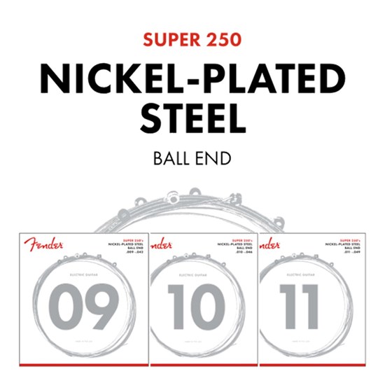 Fender Super 250 Guitar Strings Nickel Plated 250XS (8-38)