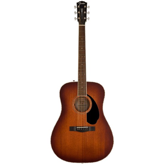 Fender PD-220E Dreadnought Acoustic All Mahogany Ovangkol FB (Aged Cognac Burst)