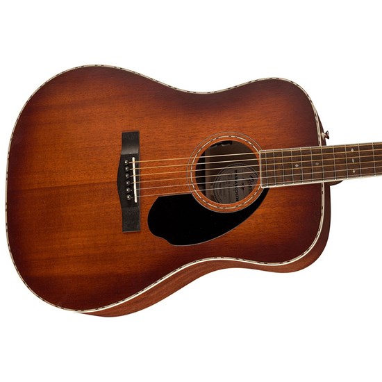 Fender PD-220E Dreadnought Acoustic All Mahogany Ovangkol FB (Aged Cognac Burst)