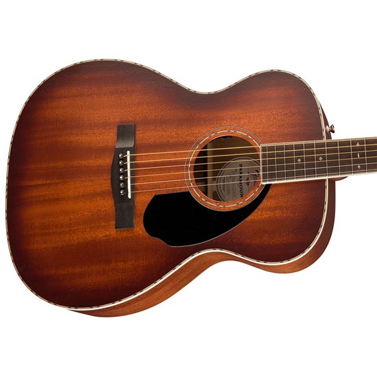 Fender PO-220E Orchestra Acoustic All Mahogany Ovangkol FB (Aged Cognac Burst)