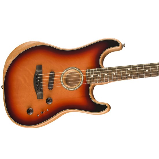 Fender American Acoustasonic Stratocaster Ebony Fingerboard (3-Color Sunburst) inc Gig Bag