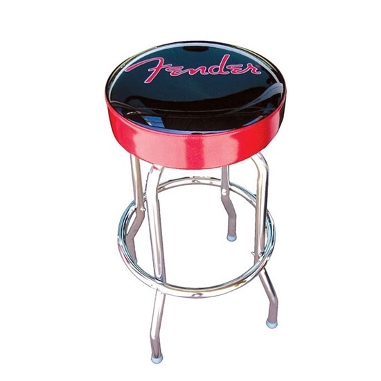 red and black bar stool