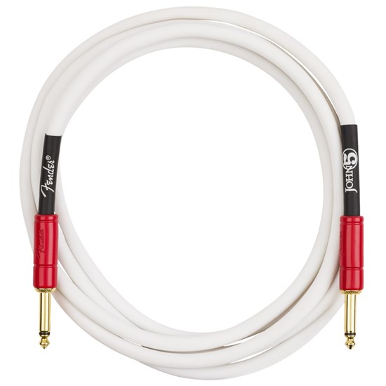 Fender John 5 10' Instrument Cable (White/Red)