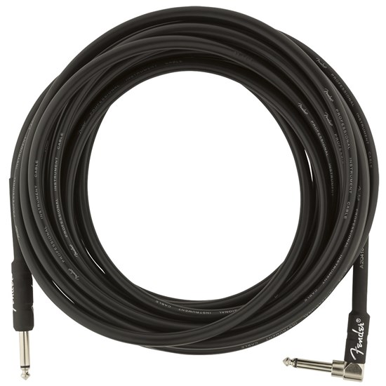 Fender Professional Series Instrument Cable Straight / Angle 25' (Black)