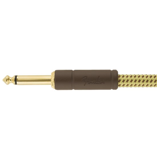 Fender Deluxe Series Instrument Cable Straight / Angle 25' (Tweed)