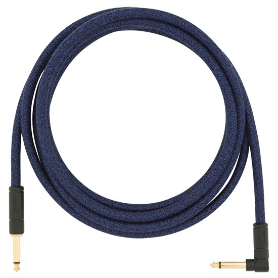 Fender Festival Instrument Cable Straight / Angle 10' Pure Hemp (Blue Dream)