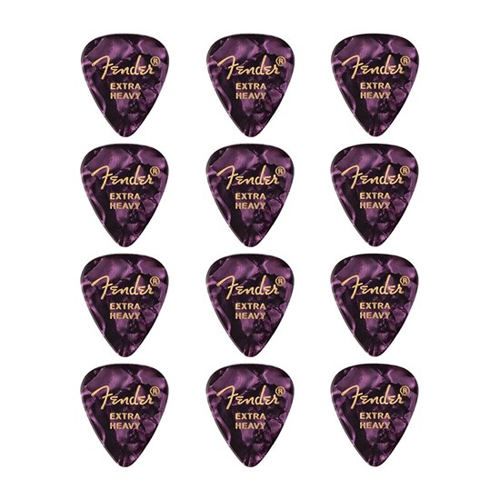 Fender 351 Shape Premium Picks 12-Pack - Extra Heavy (Purple Moto)