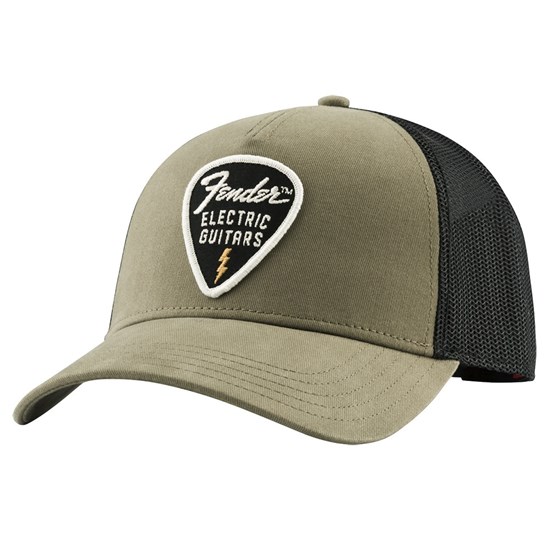 Fender Snap Back Pick Patch Hat (Olive)