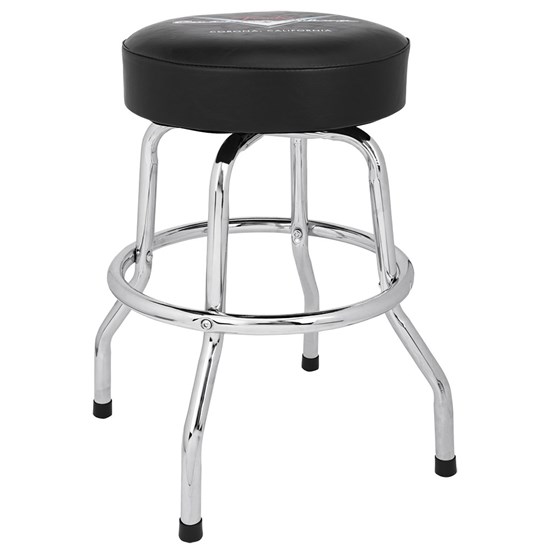 Fender Custom Shop Chevron Logo Barstool (Black/Chrome) 24