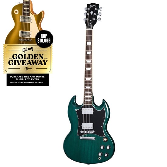 Gibson SG Standard (Translucent Teal) inc Soft-shell Case