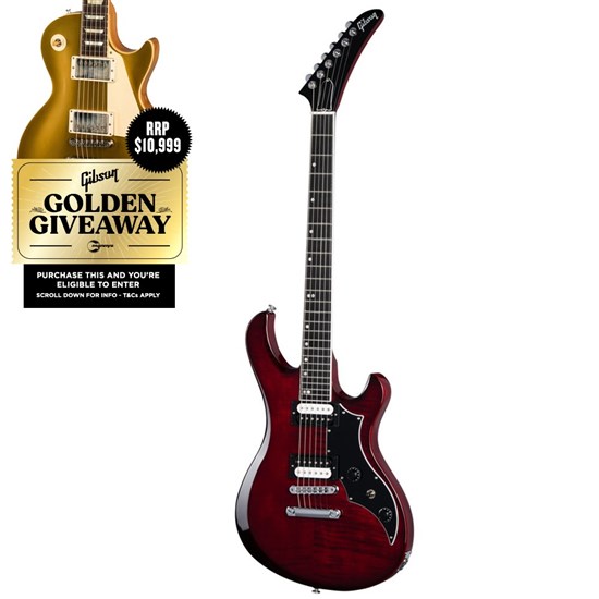 Gibson Victory Electric Guitar Figured Top (Wine Red) inc Hardshell Case