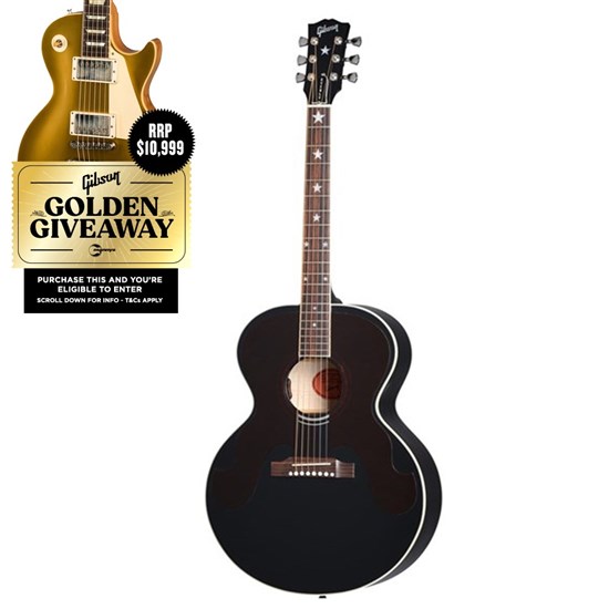 Gibson J-180 Everly Brothers Acoustic Guitar w/ Pickup (Ebony) inc Hardshell Case