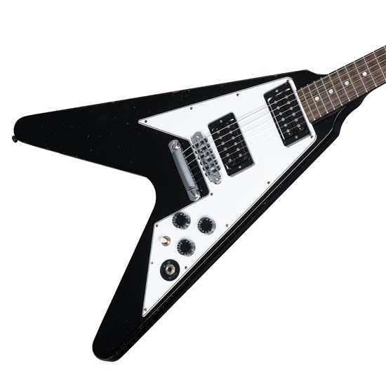 Gibson Kirk Hammett 1979 Flying V Murphy Lab Aged Nitro (Ebony) inc SKB Flying V Case