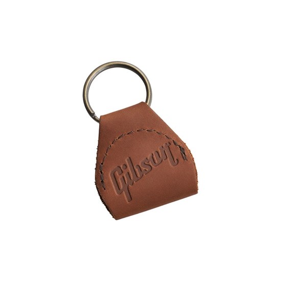 Gibson Premium Leather Pickholder Keychain (Brown)