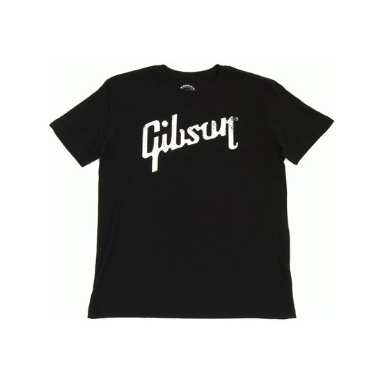 Gibson Distressed Gibson Logo T (Black - LG)