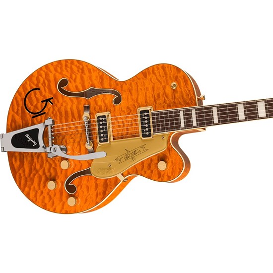 Gretsch G6120TGQM-56 Ltd Ed Quilt Chet Atkins w/ Bigsby (Orange Stain Lacquer)