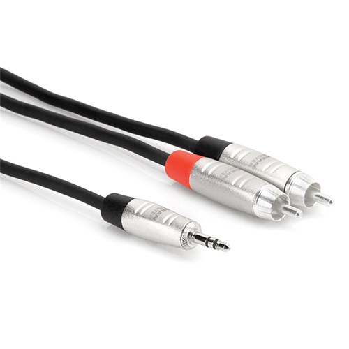 Hosa HMR-006Y 3.5mm TRS to Dual RCA Stereo Breakout Cable (6ft) (180cm)