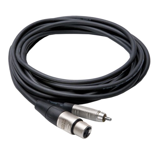 Hosa HXR-010 REAN XLR(F) to RCA Pro Unbalanced Interconnect (10ft)