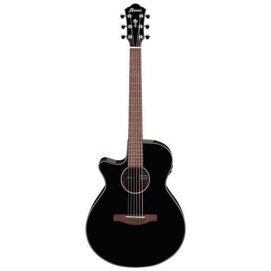 Ibanez AEG50 Left-Hand Acoustic Guitar w/ Cutaway & Pickup (Black High Gloss)