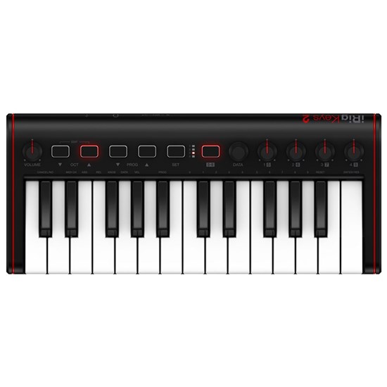 IK Multimedia iRig Keys 2 Mini Ultra-Compact MIDI Keyboard Controller w/ 25 Mini-Keys