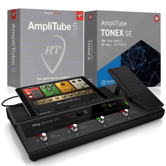 IK Multimedia iRig Stomp USB Pedalboard Controller w/ AmpliTube 5 Software Bundle