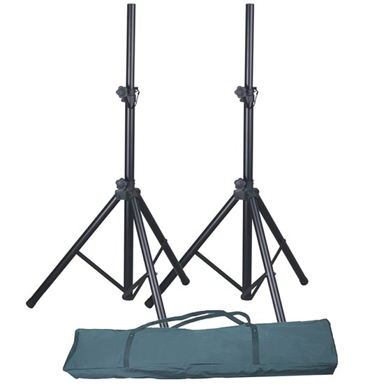 Intune Speaker Stand Set Aluminium Pair w/ Bag (Black)