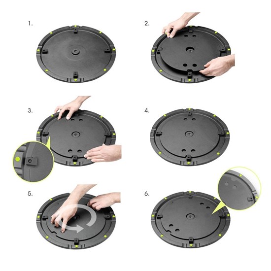 IsoVox 2 Portable Vocal Booth (Midnight) & Gravity SSPWBSET1 Round Base Stand 35mm (Black)