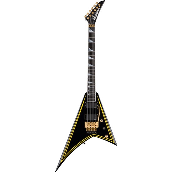 Jackson MJ Series Rhoads RR24MG (Black w/ Yellow Pinstripes)