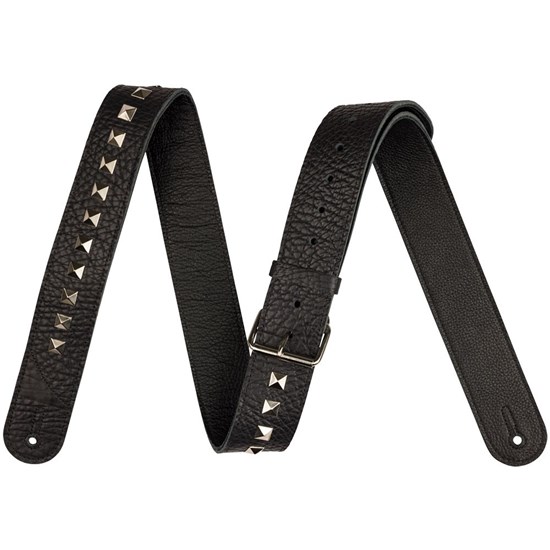 Jackson Metal Stud Leather Strap (Black) 2.5