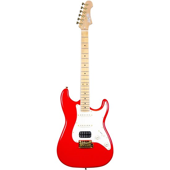 Jet JS-400-CRD HSS Electric Guitar Roasted Maple Neck (Coral Red)