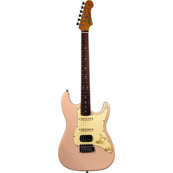 Jet JS-400-PK-R HSS Electric Guitar Rosewood Fretboard (Shell Pink)