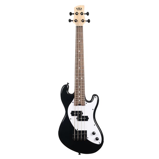 Kala UBASS-SB-BK-FS Solid Body 4 String Electric Ubass Jet Black with Bag