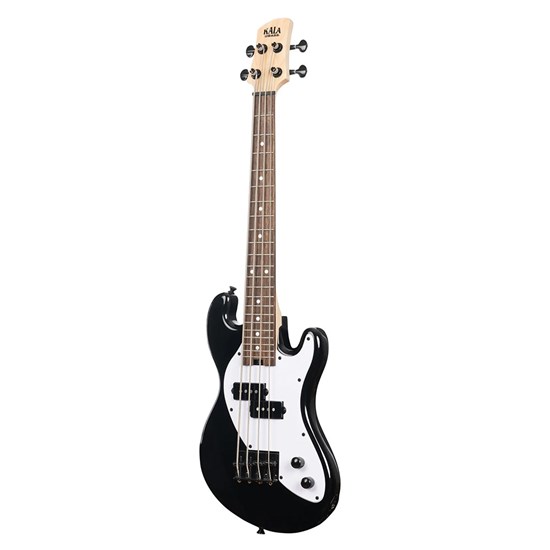 Kala UBASS-SB-BK-FS Solid Body 4 String Electric Ubass Jet Black with Bag