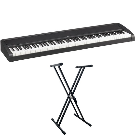 Korg B2 N Digital Piano (Black) w/ Bonus Intune KS2 Keyboard Stand