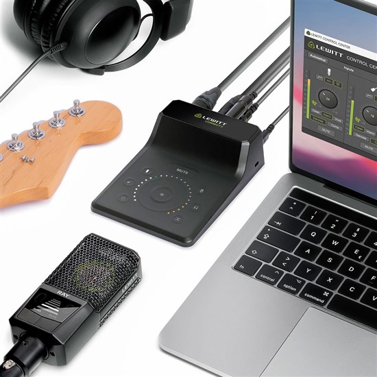 Lewitt Connect 2 USB-C Audio Interface for Creators & Musicians w/ DSP