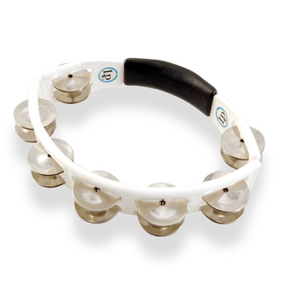 LP Cyclops Handheld Tambourine w/ Steel Jingles (White)