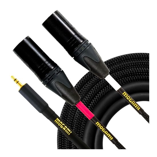 Mogami 3.5mm TRS to Dual XLRM Cable (3ft)