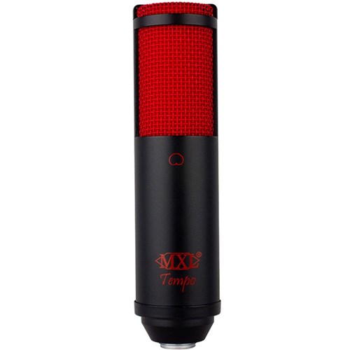 MXL Tempo USB Condenser Mic w/ Headphone Output (Black / Red)