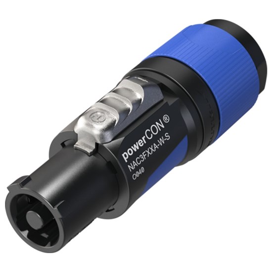 Neutrik NAC3FXXA-W-S powerCON Cable Connector Power In OD 6-12mm (Blue)