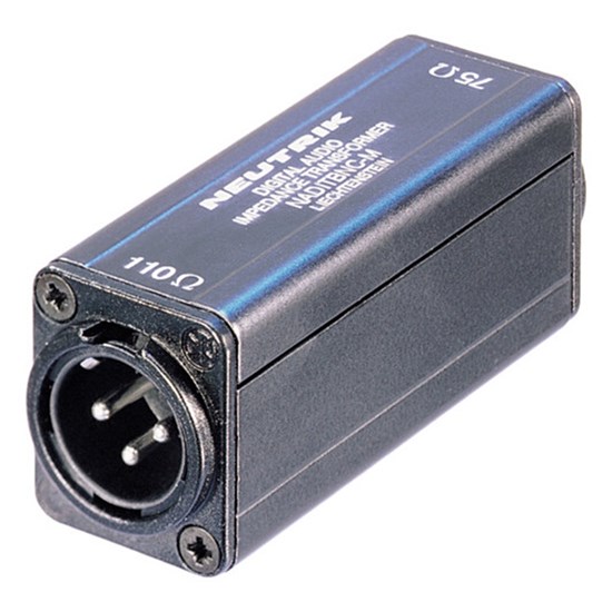 Neutrik NADITBNC-M 110/75 Ohm Impedance X-former: BNC to Male XLR