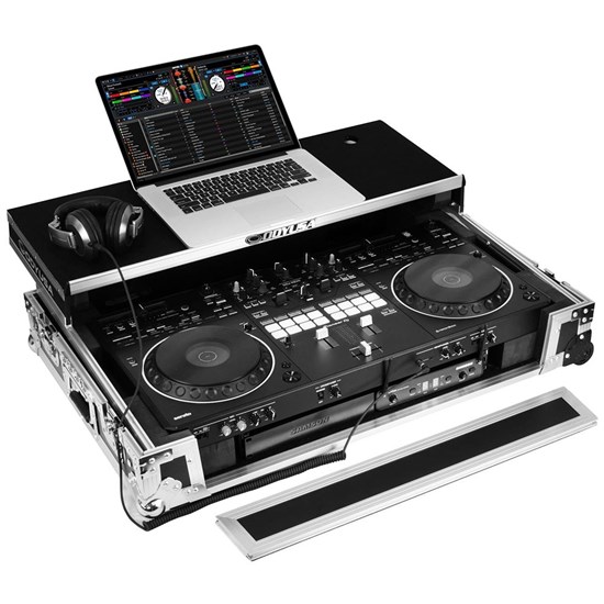 Odyssey Pioneer DDJREV5 1RU Flight Case with Glide Laptop Platform and Wheels