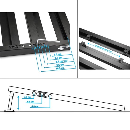 Palmer Pedalbay 60 Lightweight Variable Pedalboard w/ Protective Softcase (60cm)