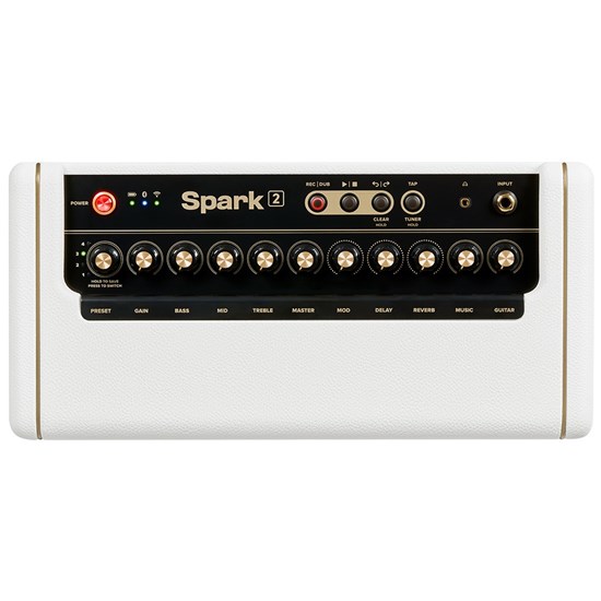 Positive Grid Spark 2 50 Watt Smart Guitar Amp and Bluetooth Speaker (Pearl)