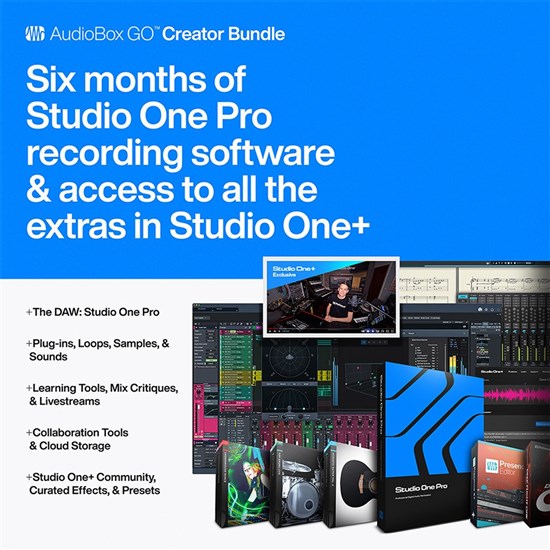 PreSonus AudioBox GO Creator Bundle w/ Interface, Headphones & Microphone