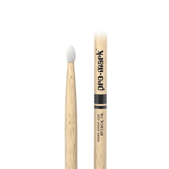 ProMark Classic Attack 7A Shira Kashi Oak Drumstick Oval Nylon Tip