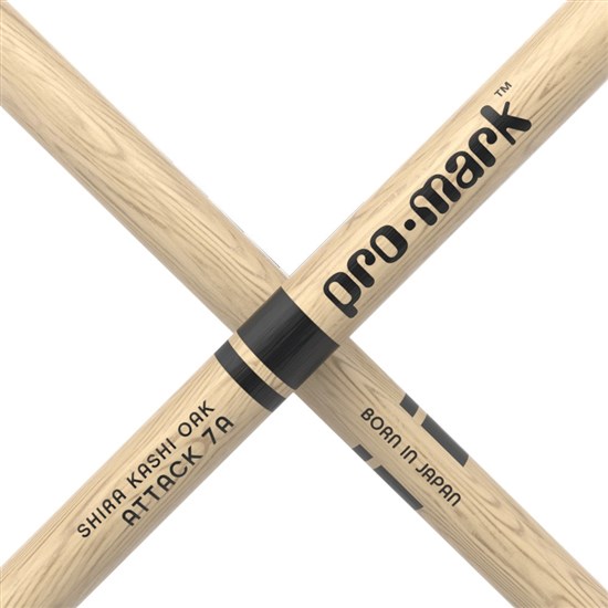 ProMark Classic Attack 7A Shira Kashi Oak Drumstick Oval Nylon Tip