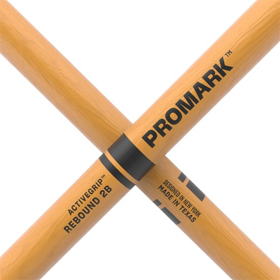 ProMark Rebound 2B ActiveGrip Clear Hickory Drumstick Acorn Wood Tip